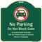 Signmission Designer Series-No Parking Don't Block Gate Unauthorized Vehicle Towed Away, 18" x 18", G-1818-9953 A-DES-G-1818-9953 - alternate 1